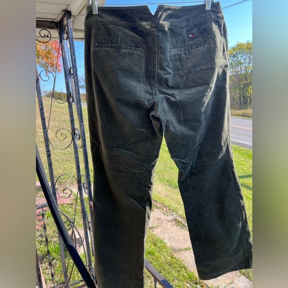 Tommy Jeans Women's size 16 Black/Charcoal Velour High Rise PANTS - Picture 2 of 5